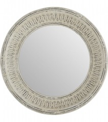 ROUND MIRROR ZINK WHITE PRINT 
